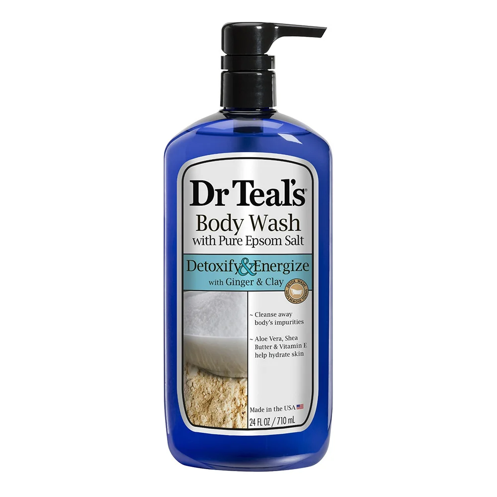 Trendy Dr. Teals Pure Epsom Salt Body Wash Detoxify And Energize 24 Oz Premium Material