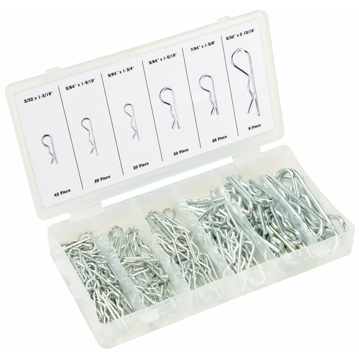 Enhanced 150 PC Hitch Hair Tractor Trailer Pin Clip Assortment Set Advanced