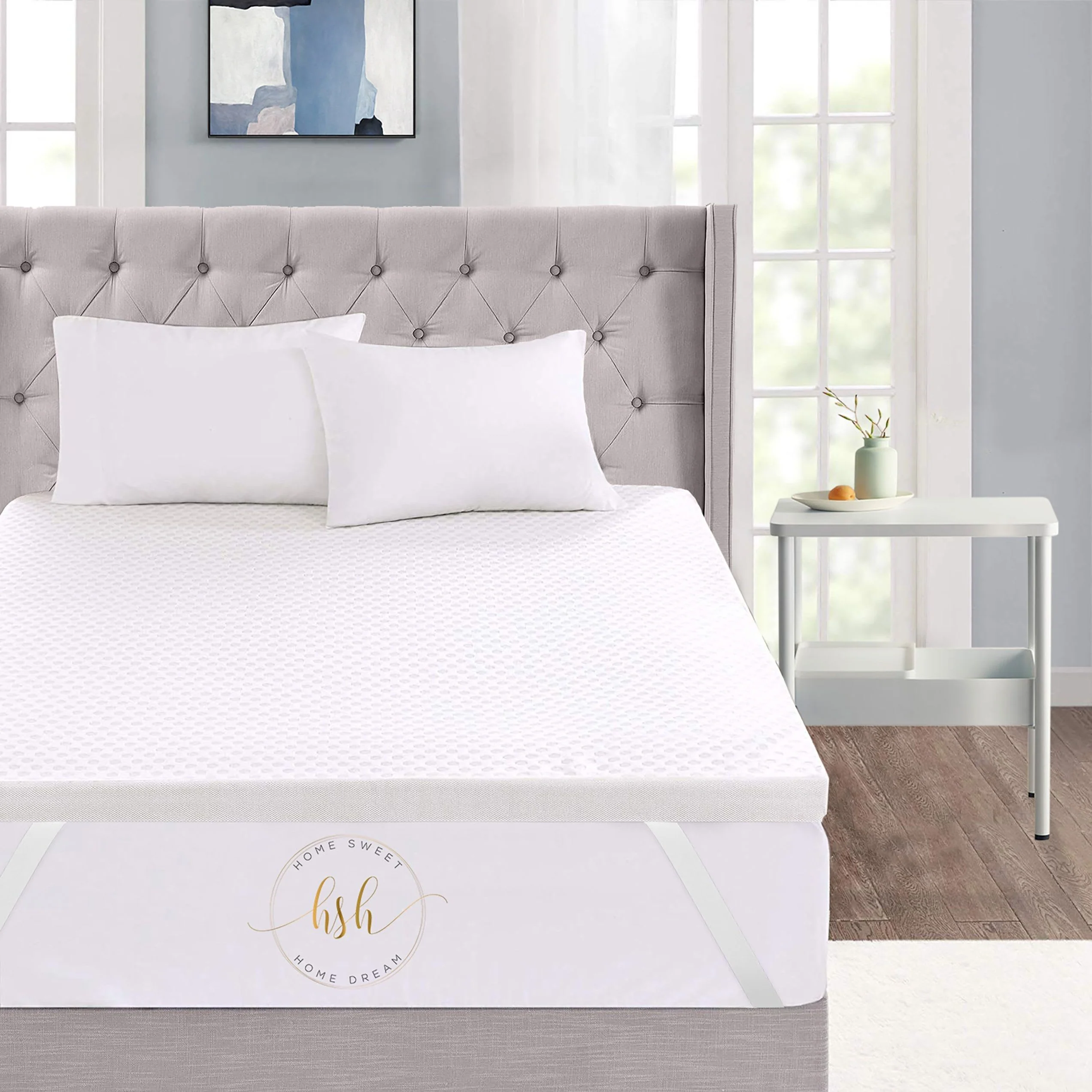 Official 3 Inch Memory Foam Mattress Topper – Cooling Bamboo Cover Removable Washable Detailed
