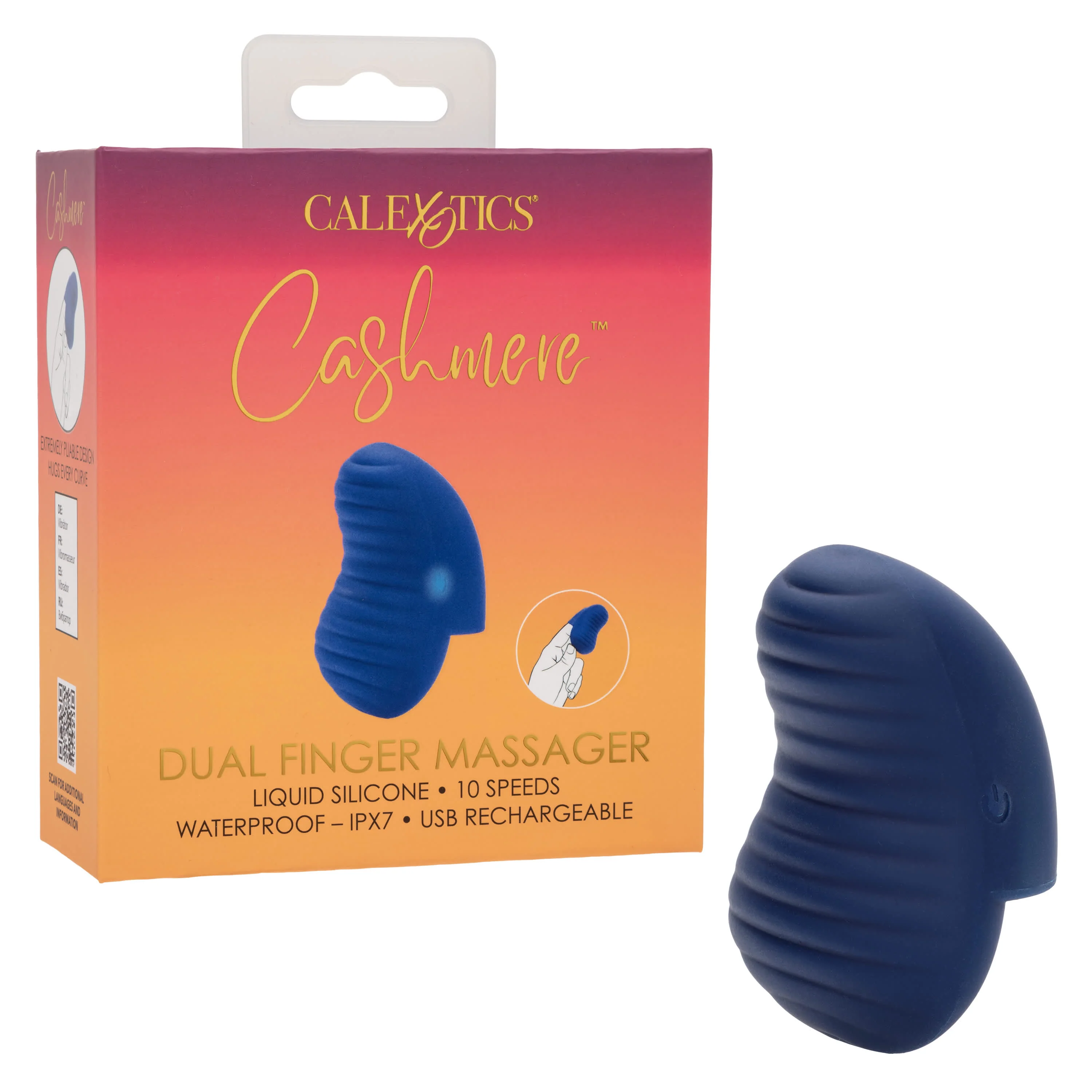 Efficient CalExotics Cashmere Dual Finger Massager Fine Crafted