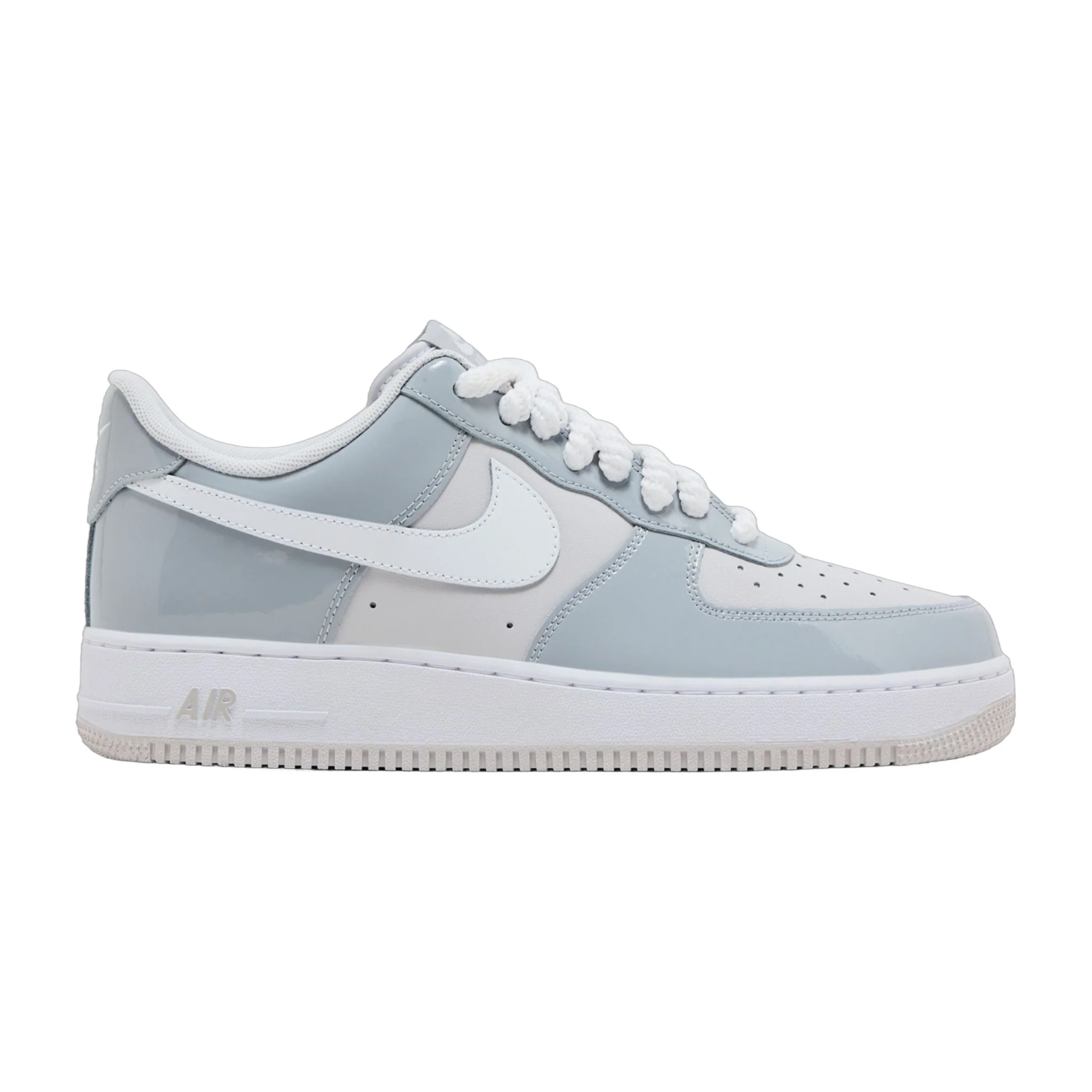 Prestigious Nike Men's Air Force 1 '07 Lv8 'Wolf Grey Vast Grey White' Sneakers Authentic