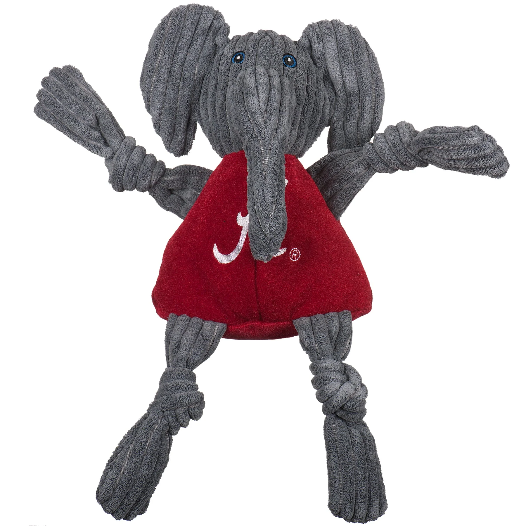 Breathable NCAA University of Alabama Big Al Mascot Knottie® Plush Dog Toy Long-Lasting