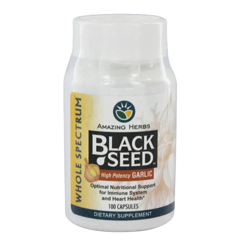 Eco-Friendly Herbs Black Seed and Garlic Capsules 100 Ea Functional