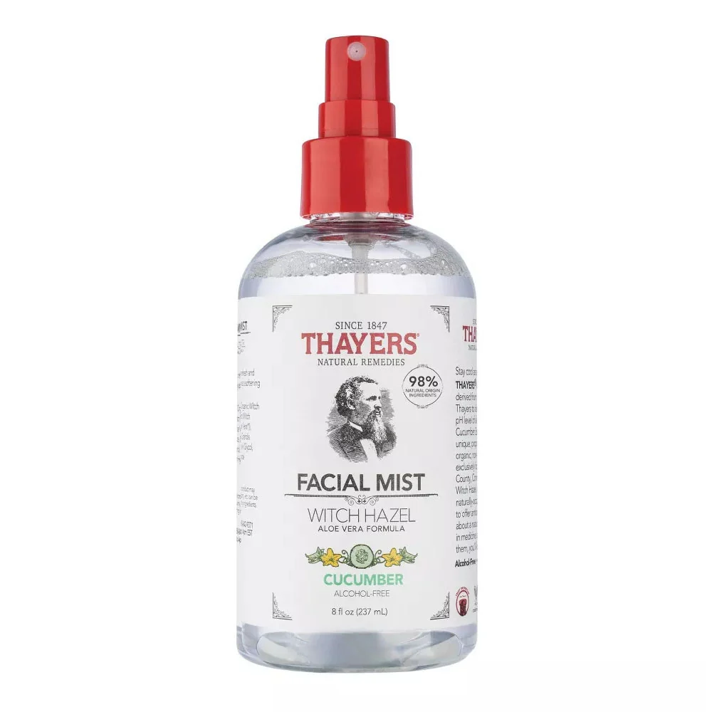 Modern Thayers Natural Remedies Witch Hazel Toner Facial Mist Cucumber 8 Oz Practical