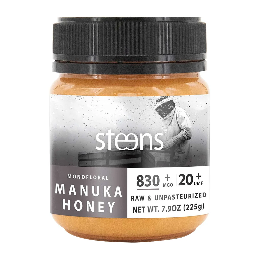 Official Steens Raw Monofloral Manuka Honey UMF 20 With MGO 7.9 Oz Soft