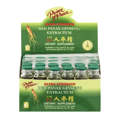 Soft Prince of Peace Ultra Strength Red Panax Ginseng Extractum Supplement 10 cc 30 Ea Consistent