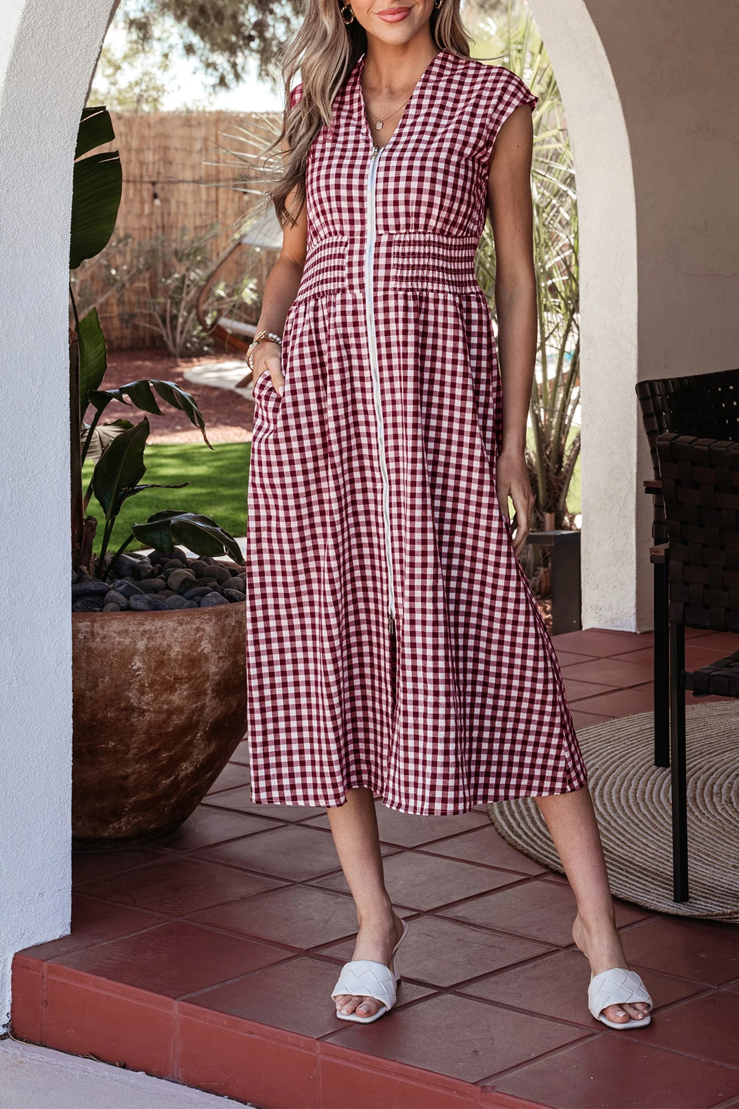 Prestigious Threaded Pear Noor Flare Sleeveless Maxi Dress Fine
