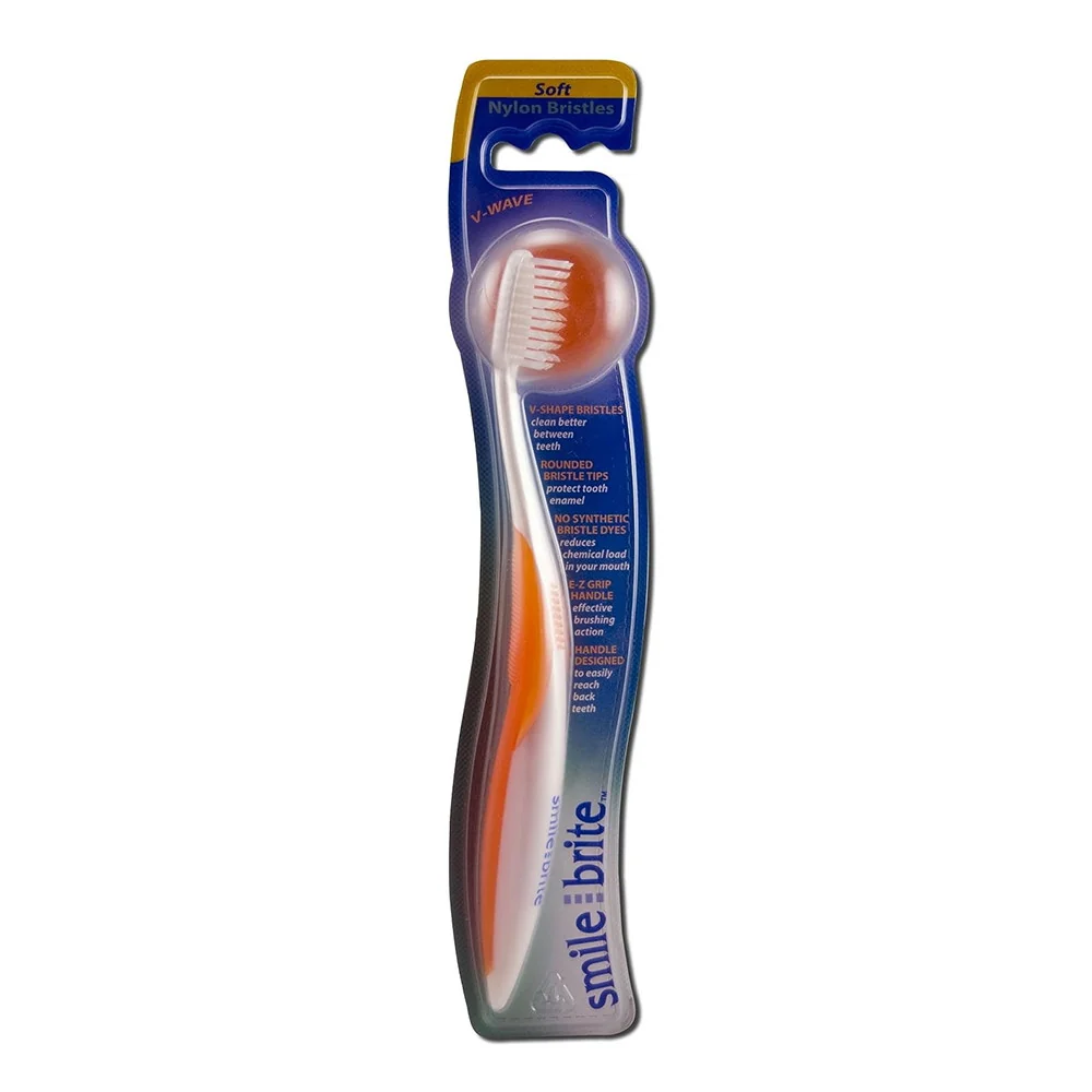 Smart Smile Brite Fixed Head Nylon Toothbrush V Wave Soft 1 Ea Recyclable