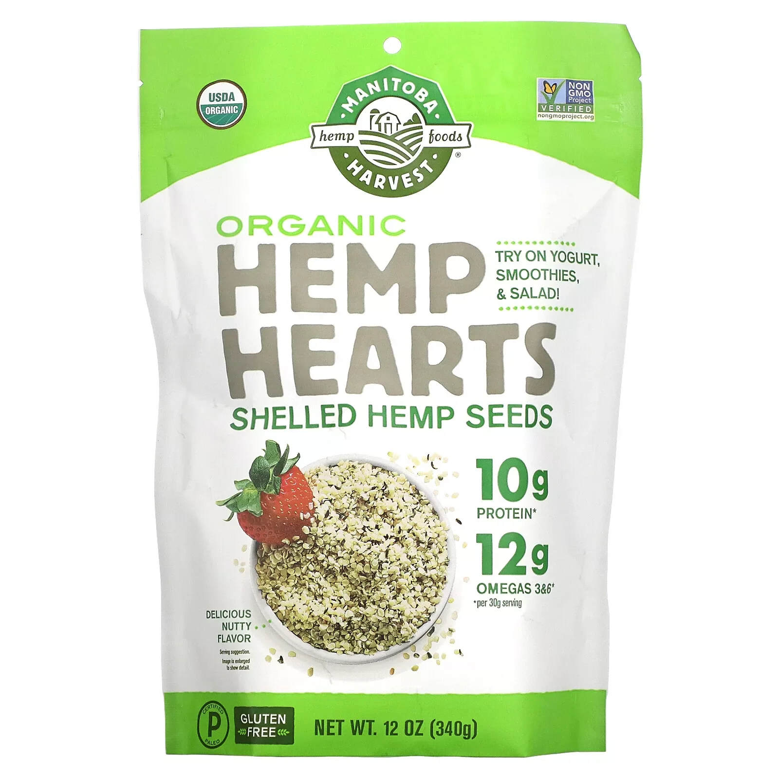 Breathable Manitoba Harvest Hemp Hearts Raw Shelled Hemp Seed Organic - 12 Oz Verified