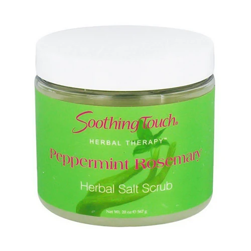 Comfortable Soothing Touch Herbal Salt Scrub Peppermint Rosemary - 20 Oz Certified