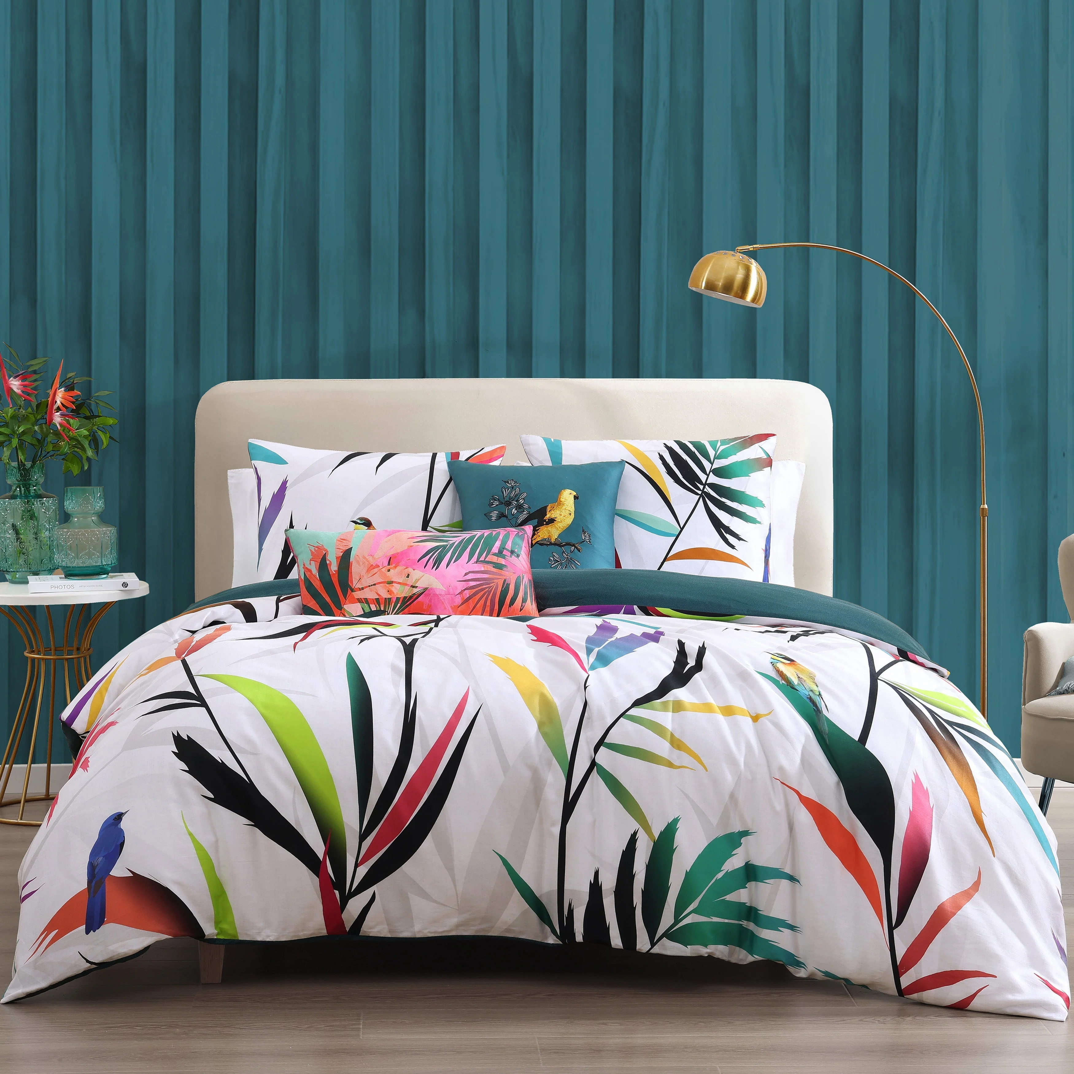 Certified Bebejan Tropical Fusion 5 Piece Reversible Comforter Set Fine