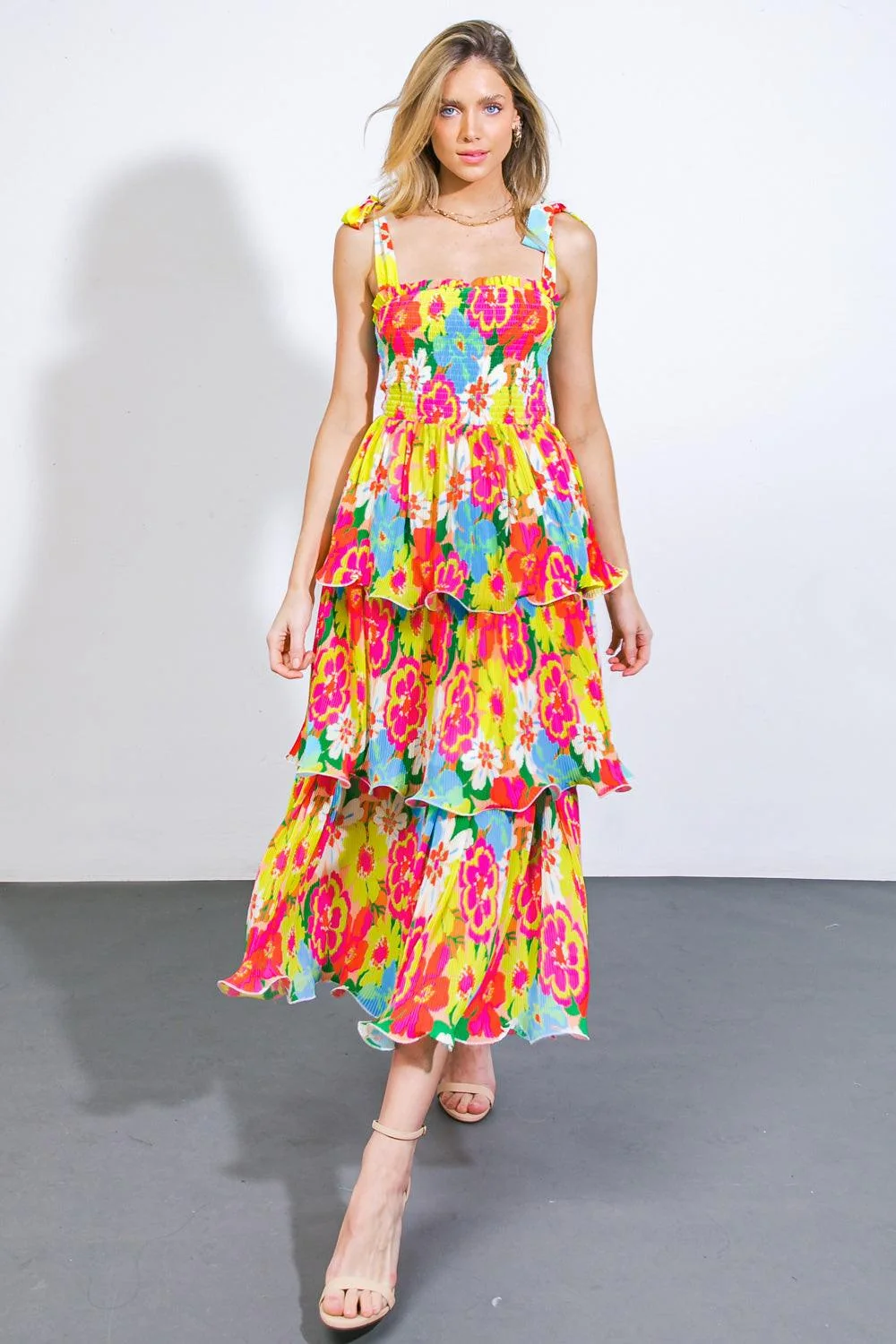 Eco-Friendly Visions From the Meadow Woven Midi Dress Green