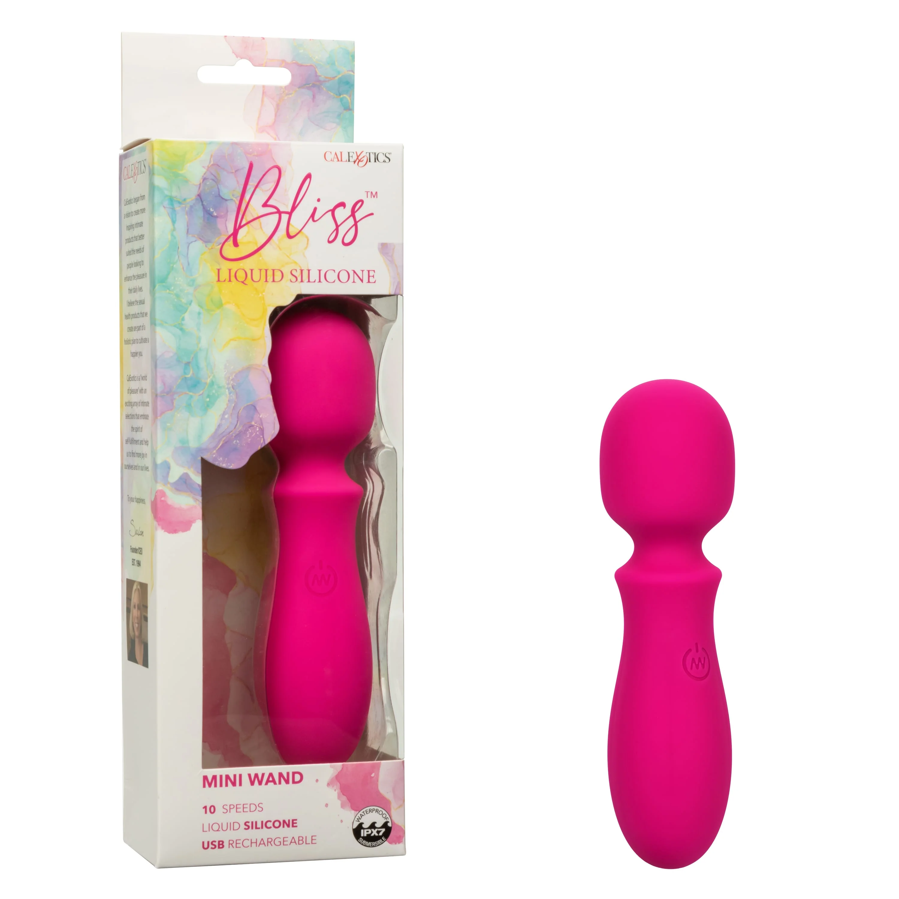 Elegant CalExotics Bliss Liquid Silicone Mini Wand Eco-Friendly