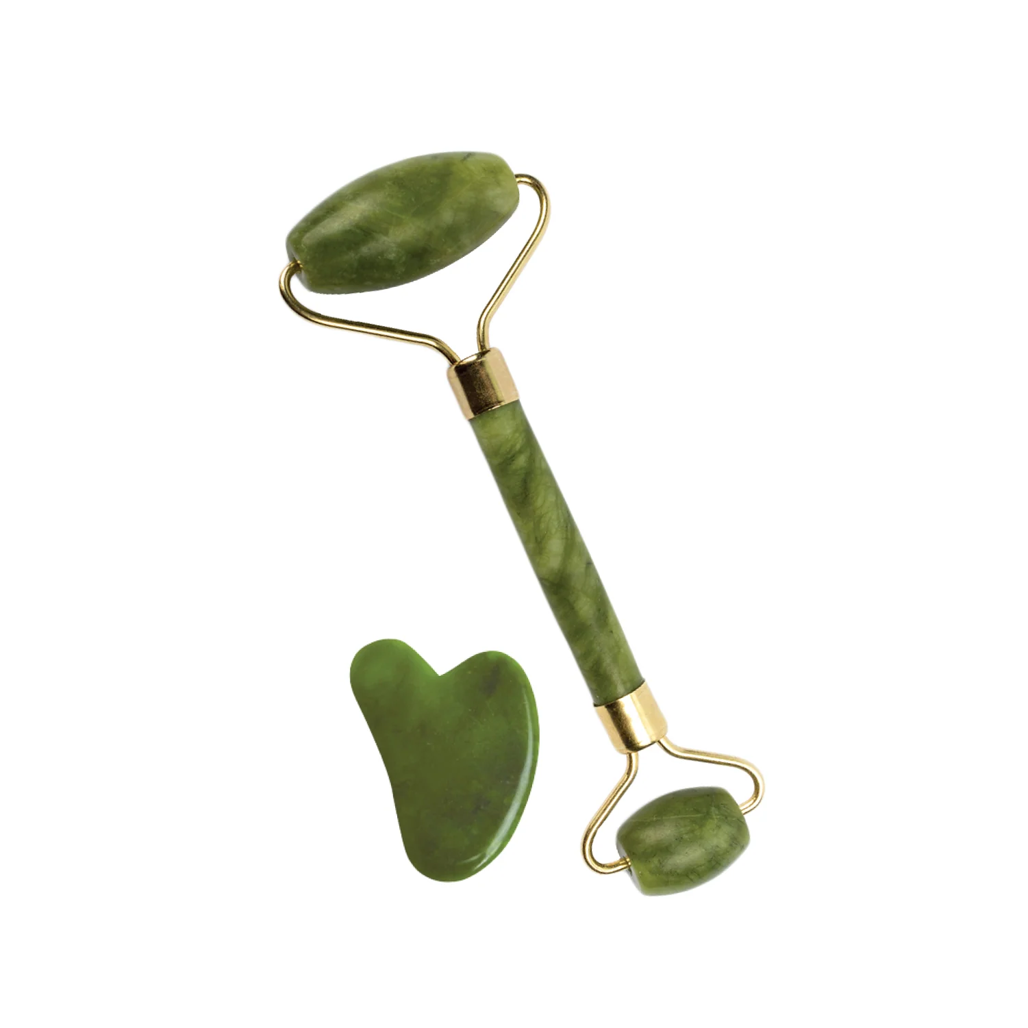 Trendy Gua sha Jade Roller face massager set Face roller for acne Modern