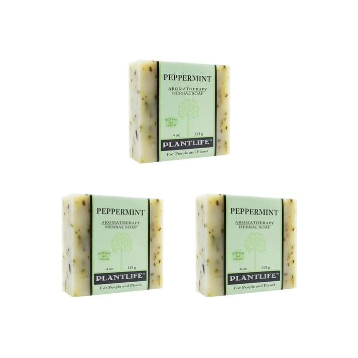 Responsible Plantlife Peppermint 3-pack Bar Soap - Moisturizing and Soothing Soap for Your Skin - Hand Crafted Using Plant-Based Ingredients - Made in California 4oz Bar Functional