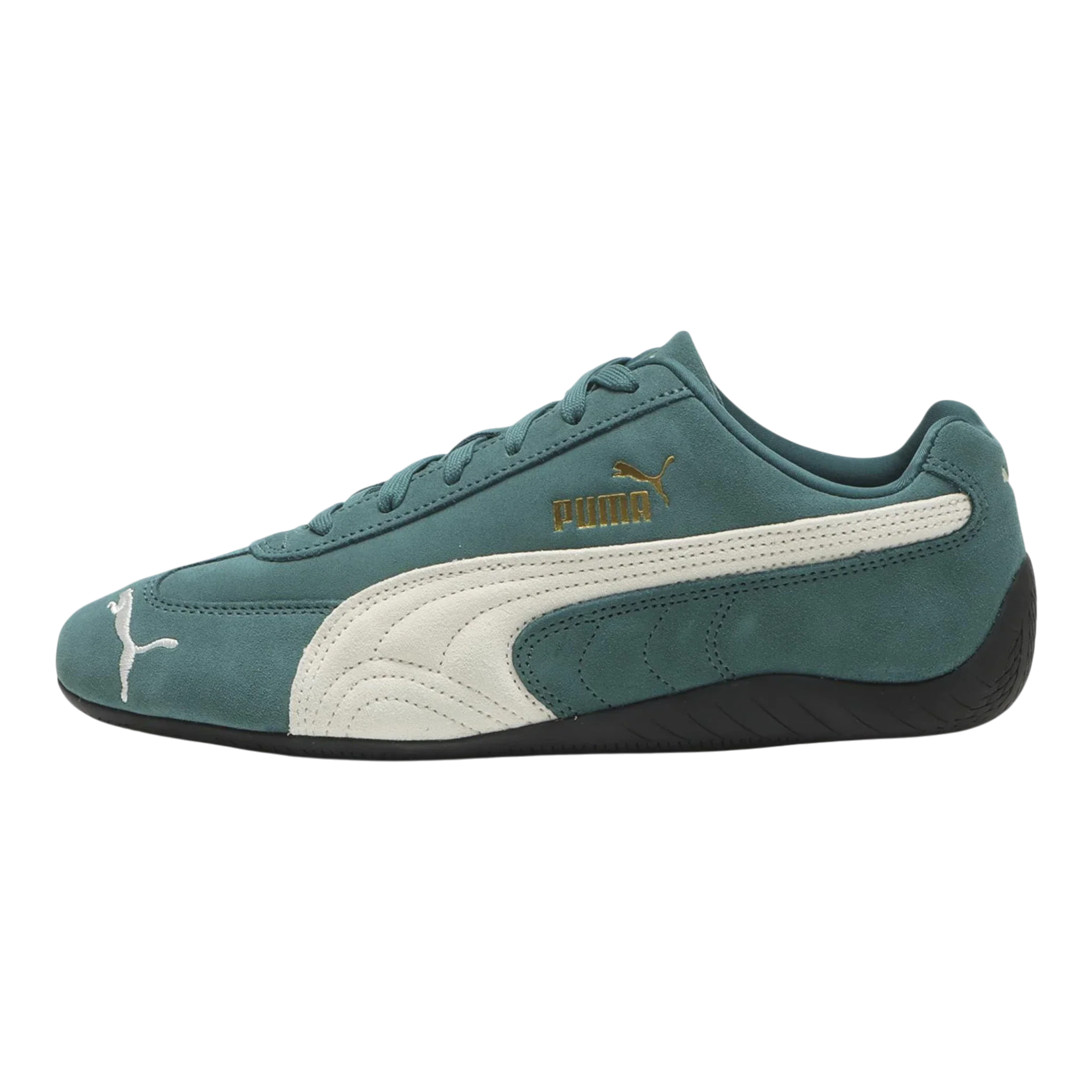 Long-Lasting PUMA Speedcat OG Men's Sneakers — Emerald Ice Black Suede Low-Top High-Performance