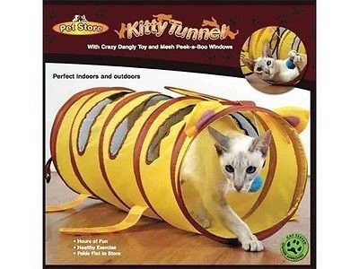 Fashionable Portable Fold Up Kitty Cat Pet Play Tunnel Tube Indoor or Outdoor Exercise Toy Authentic