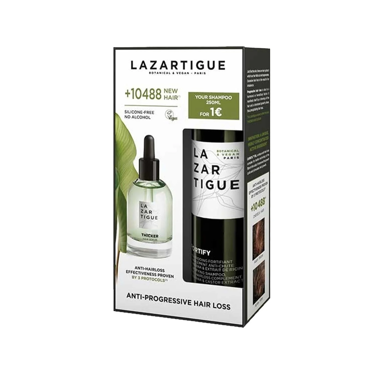 Powerful Lazartigue Thicker Hair Loss Shampoo and Serum Set - Strengthen Prevent Thinning Promote Hair Growth for Women Men Top-Quality
