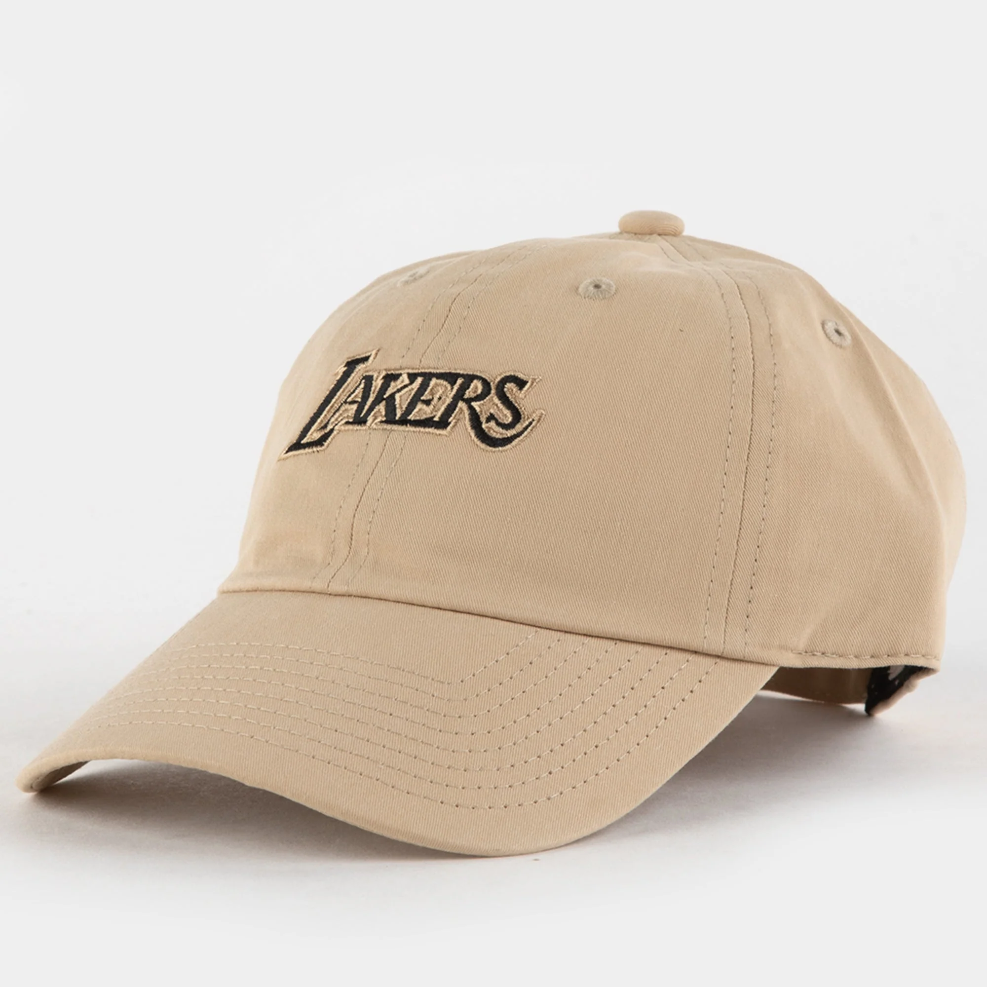 Smart Mitchell Ness Men's NBA Khaki Black Strapback Hwc Lakers Hats Advanced