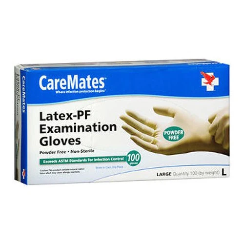 Fine Crafted Caremates Disposable Medical Exam Gloves Latex Powder Large 100 Ea Original