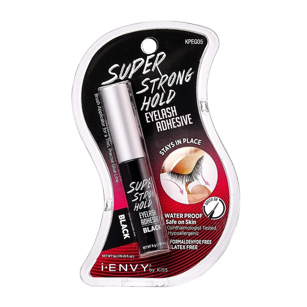 Fine Crafted Kiss I Envy Eyelash Adhesive Super Strong Hold Black 0.17 Oz Top-Quality
