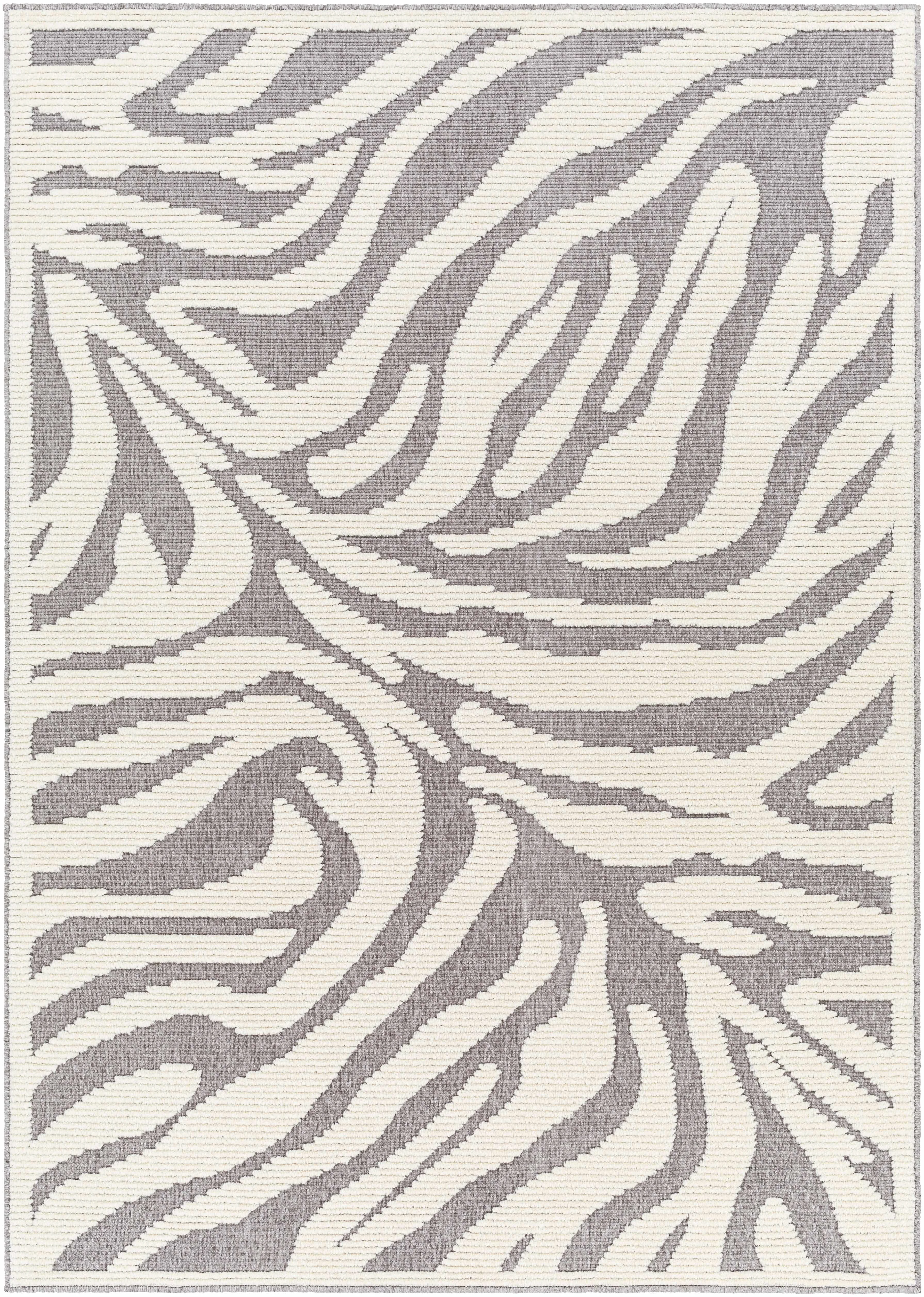High-End Keto Gray Zebra Rug - Smooth