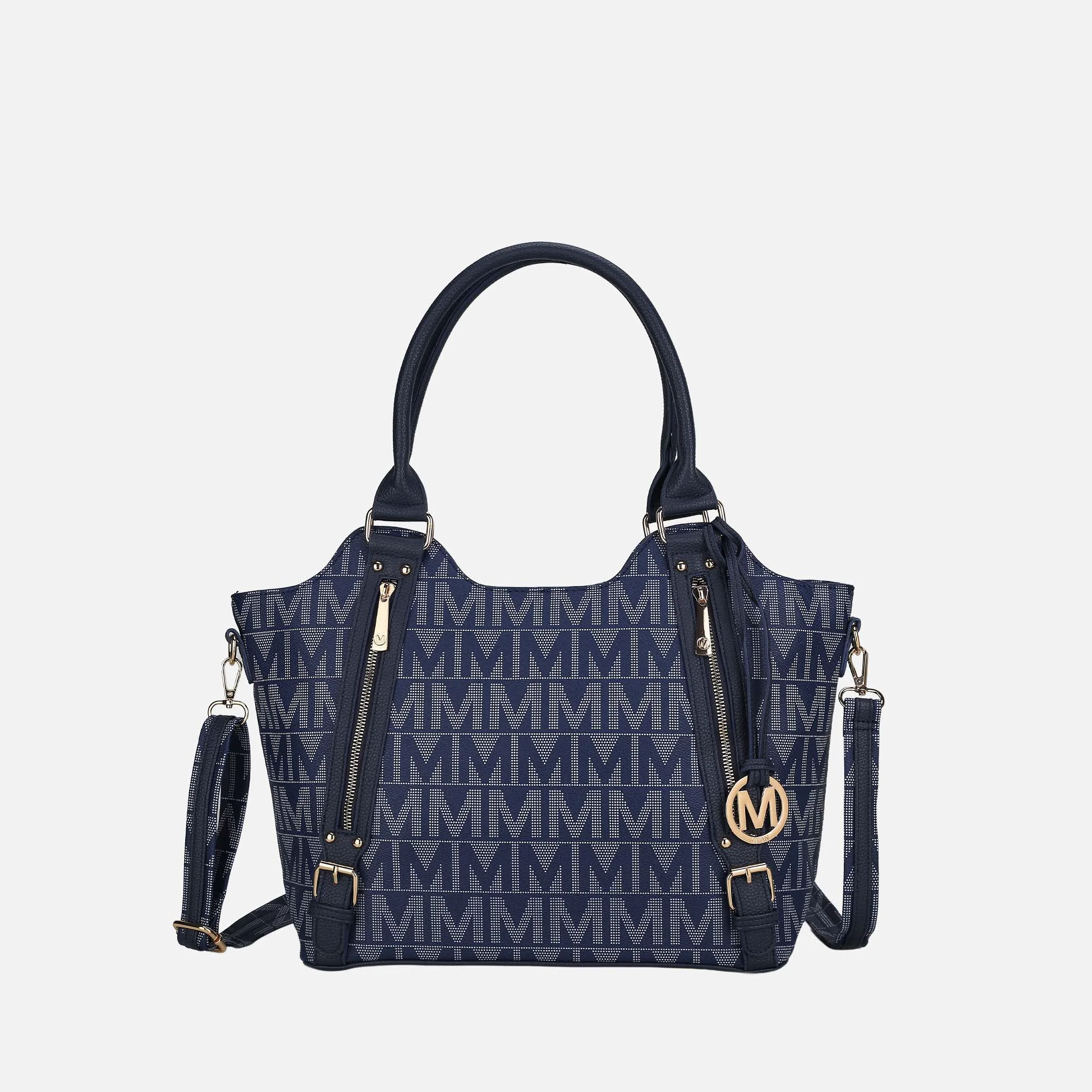Detailed MKF Collection by Mia K. - Thania Signature Tote Bag Sophisticated