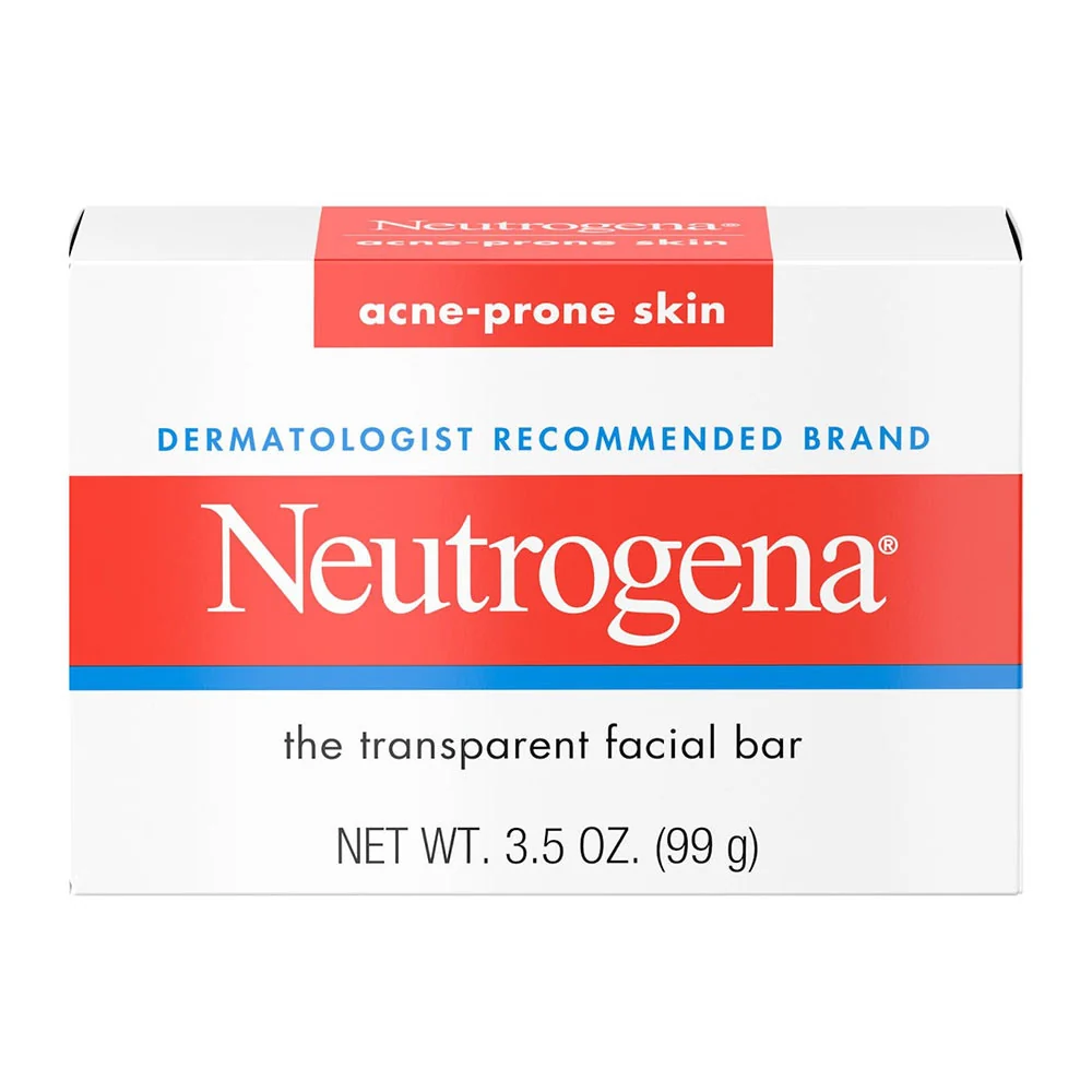 Certified Neutrogena The Transparent Facial Bar Soap With Acne-Prone Skin Formula 3.5 Oz Sustainable