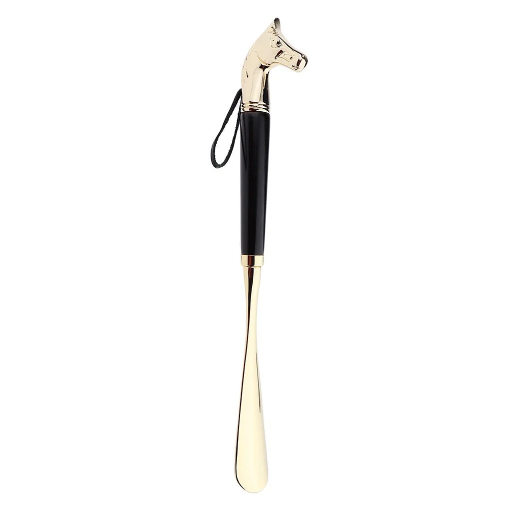 Sustainable Gold-Tone Horse Head Retro Shoehorn 32 cm Original
