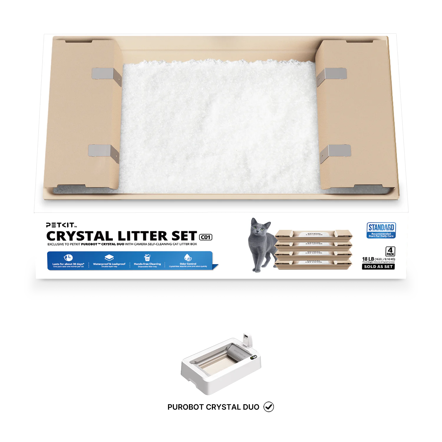 Soft Crystal Litter Set - 4 Pack Elite