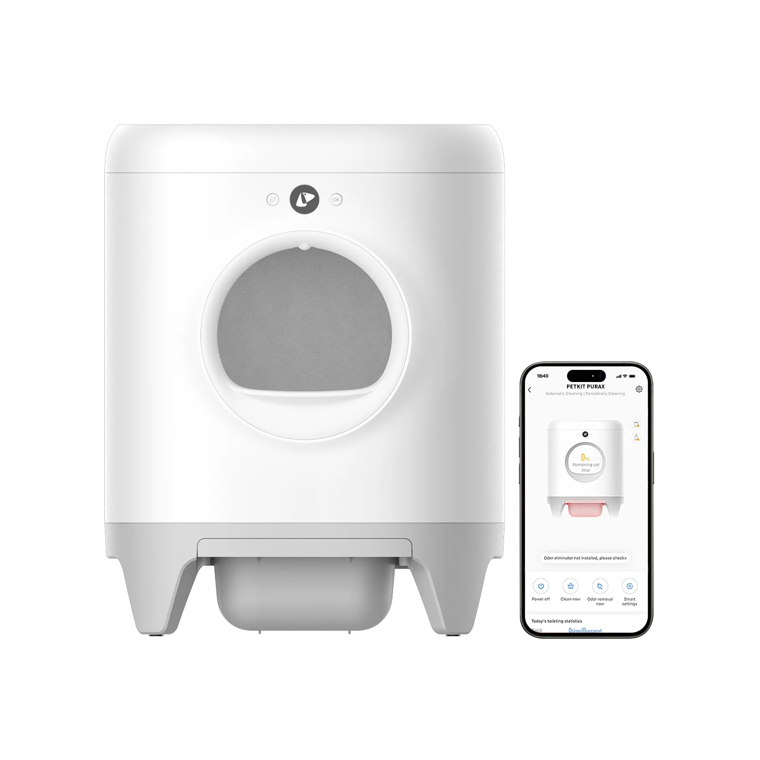 Smooth PETKIT Pura X Self Cleaning Litter Box Advanced