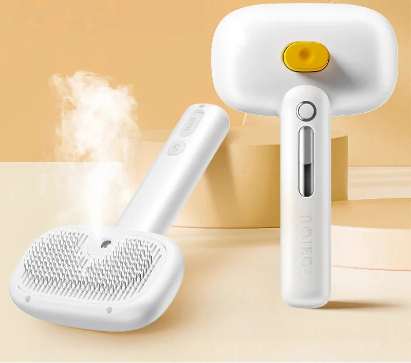 Sophisticated Electric Steam Spray Grooming Brush for Dogs Cats Sustainable