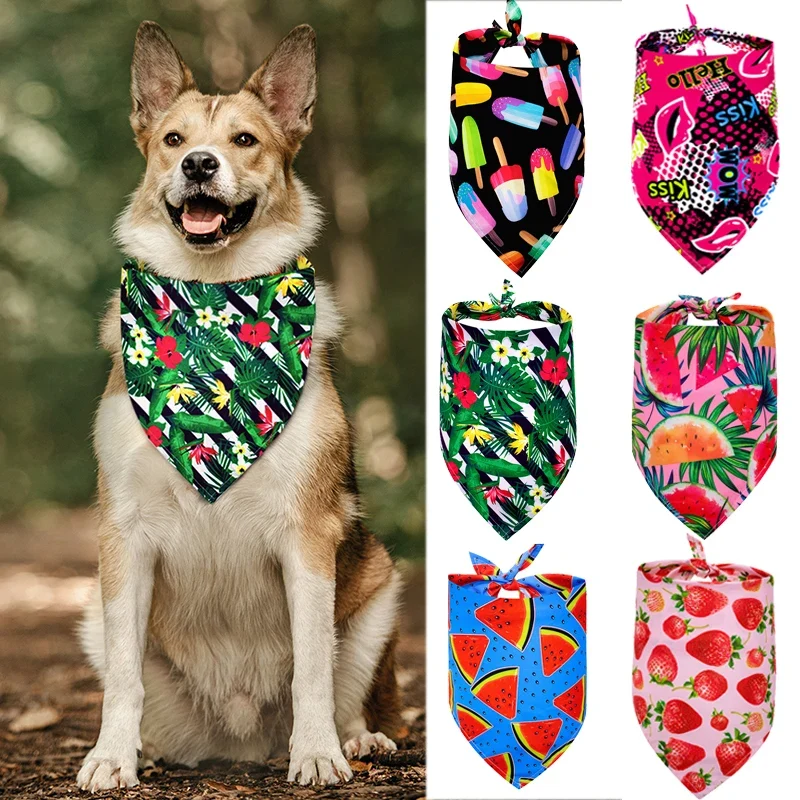 Dependable Printed Bandana Scarf for Dogs Flexible