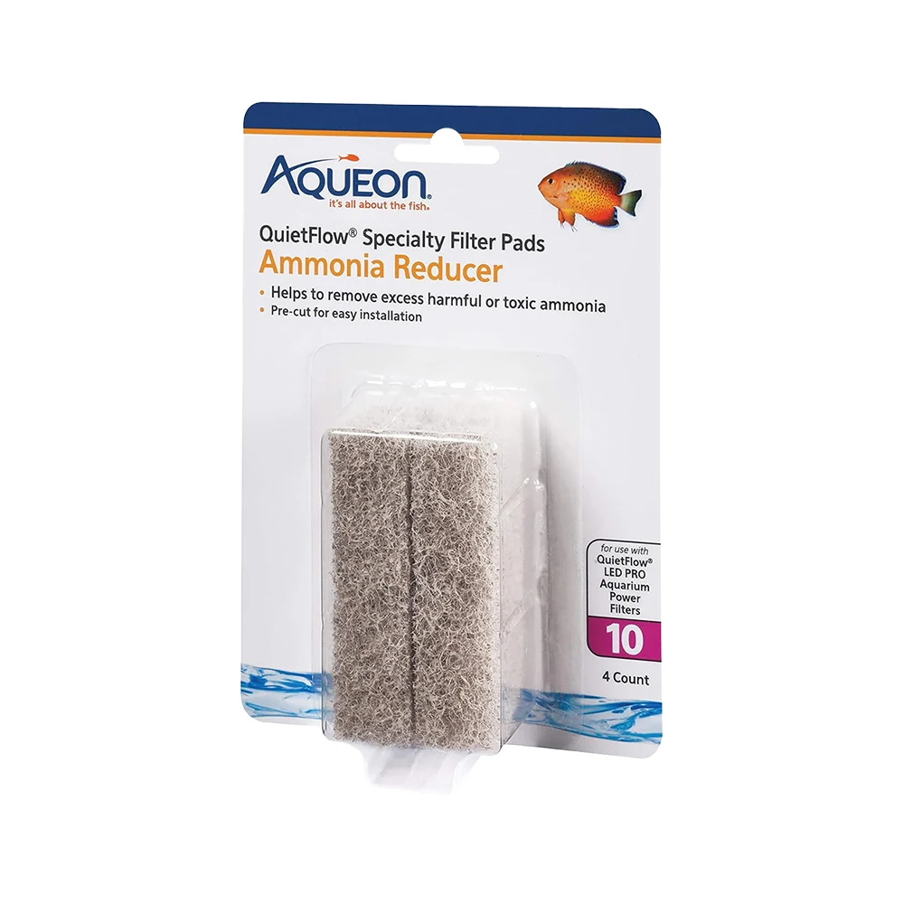 First-Class Aqueon QuietFlow Ammonia Reducer Filter Media Pads for Aquarium Size 10 4 Count Modern