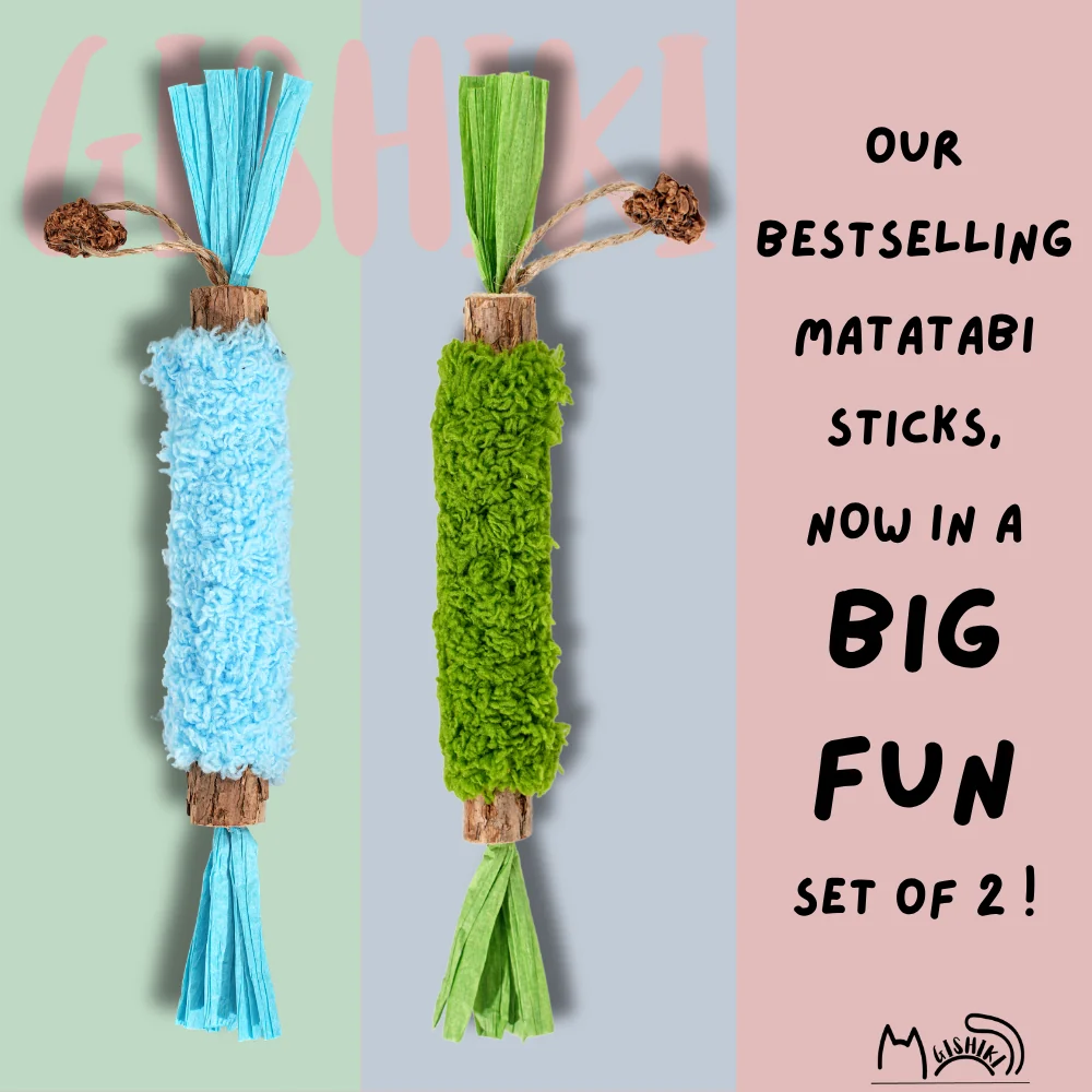Enhanced Plushy Matatabi - Premium Chew Stick PACK OF 2 Comfortable