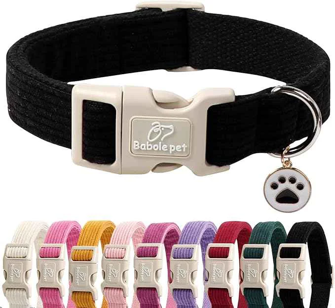 Trusted Cute Corduroy Dog Collar Long-Lasting