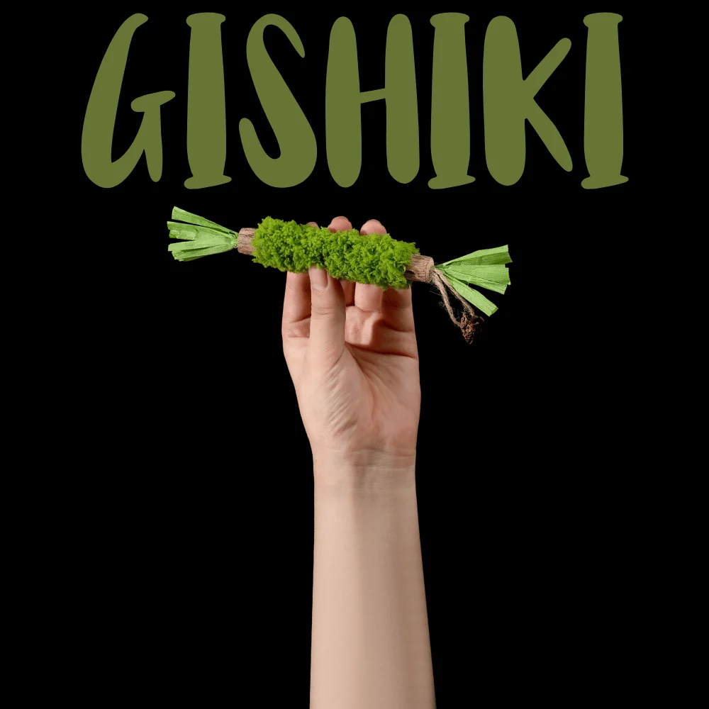 Contemporary Plushy Matatabi - Premium Chew Stick Forest Green Artisan