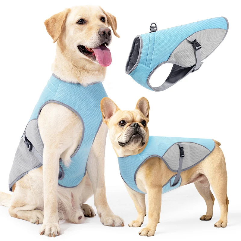 Traditional Dog Cooling Jacket For Large Dogs Pet Cooling Vest With Mesh And D Ring Dog Reflective Stripe Cooler Jacket For Beach Hiking Walking Superior