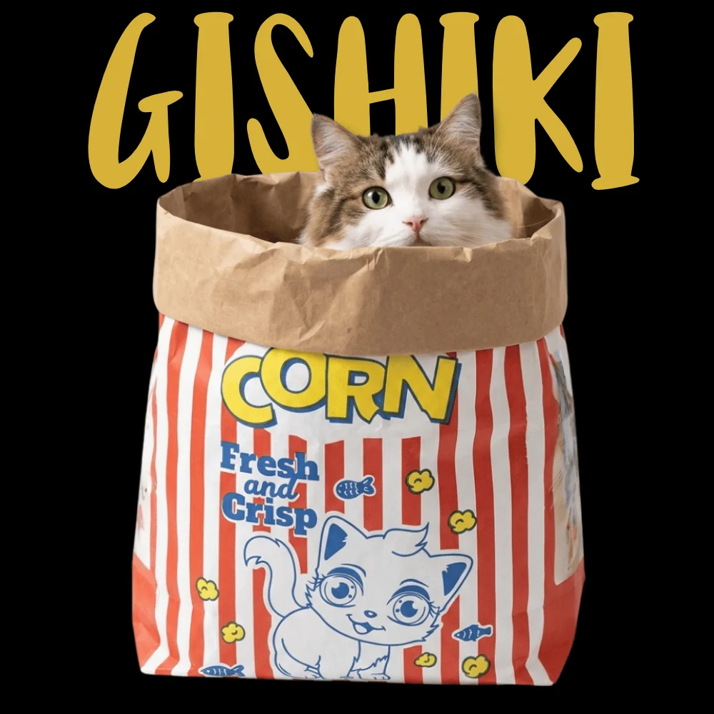 Unique Popcorn Enrichment Paper Bag for Cats Classic