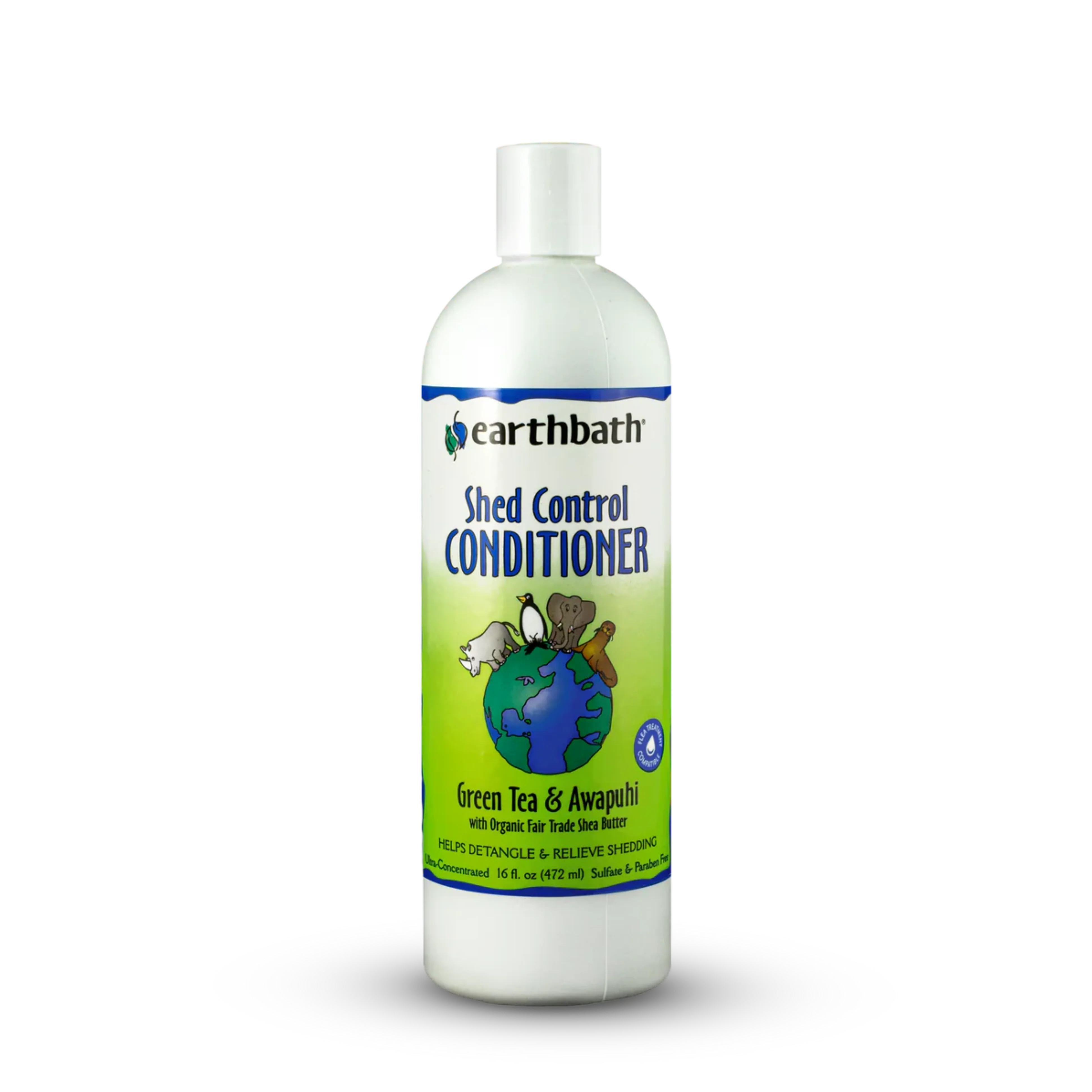Detailed Earthbath Shed Control Conditioner Green Tea Awapuhi Eco-Friendly