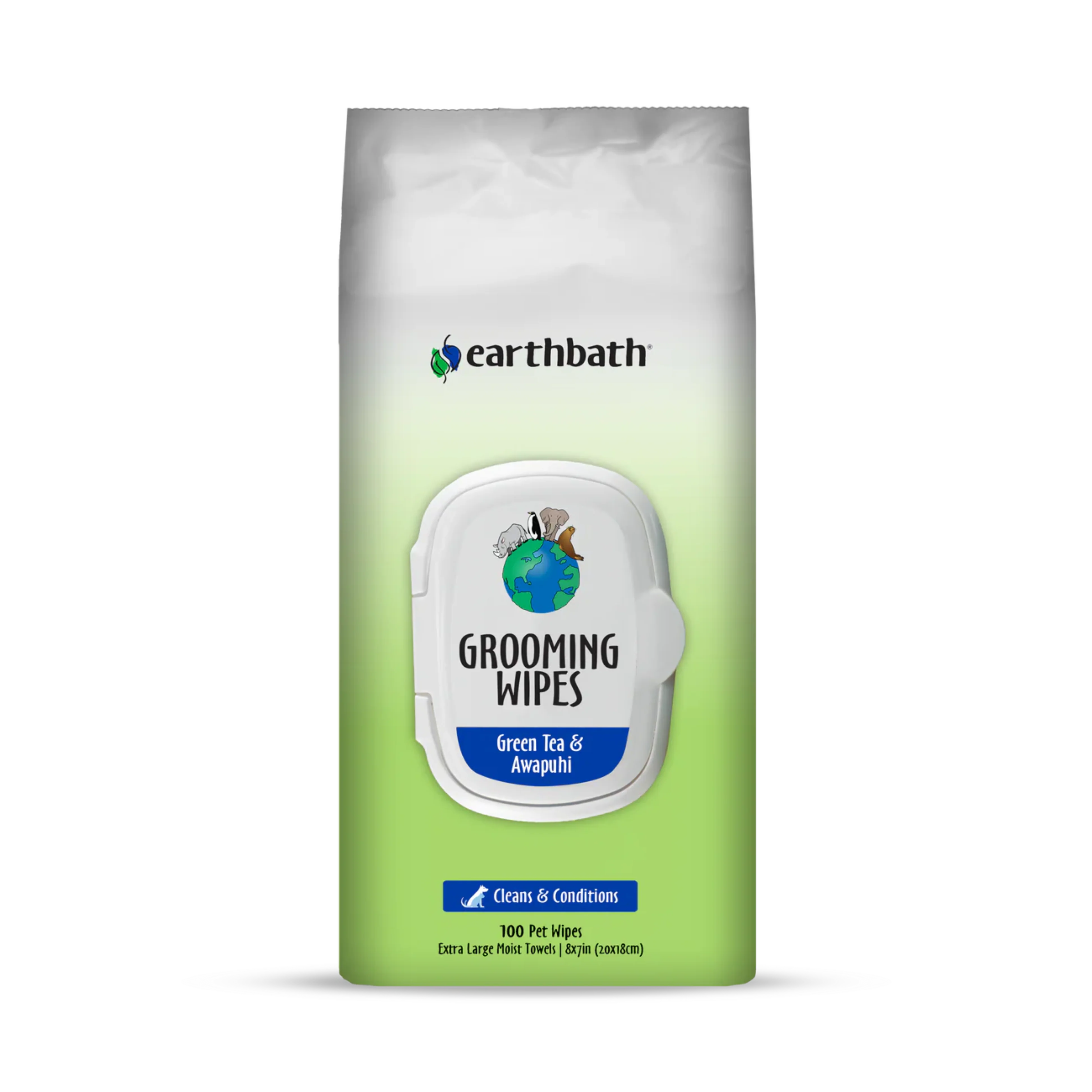 Top-Quality Earthbath Grooming Wipes Green tea Awapuhi Fine Crafted