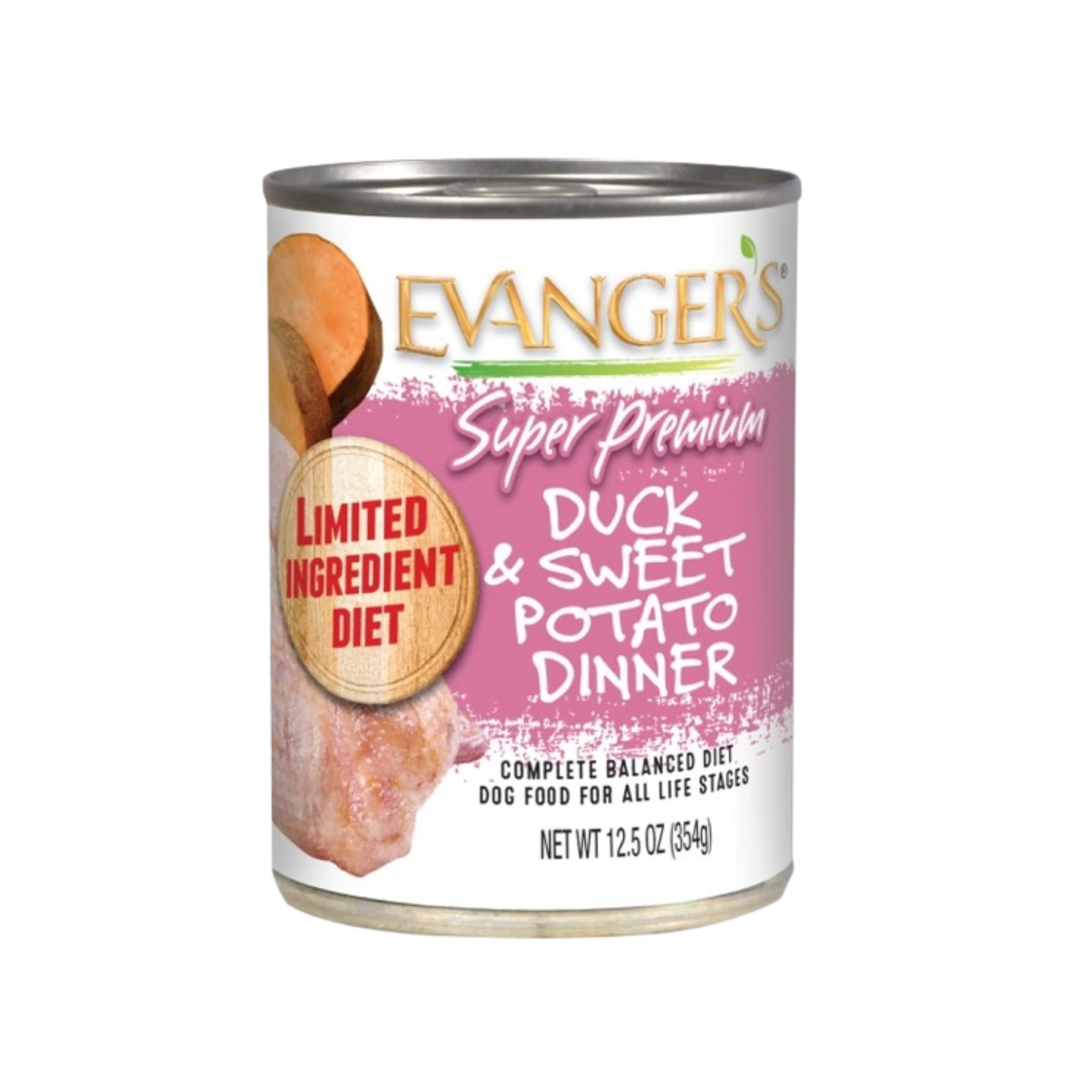 Natural Evanger's Super Premium Duck Sweet Potato Dinner Wet Dog Food 12.5oz Artisan