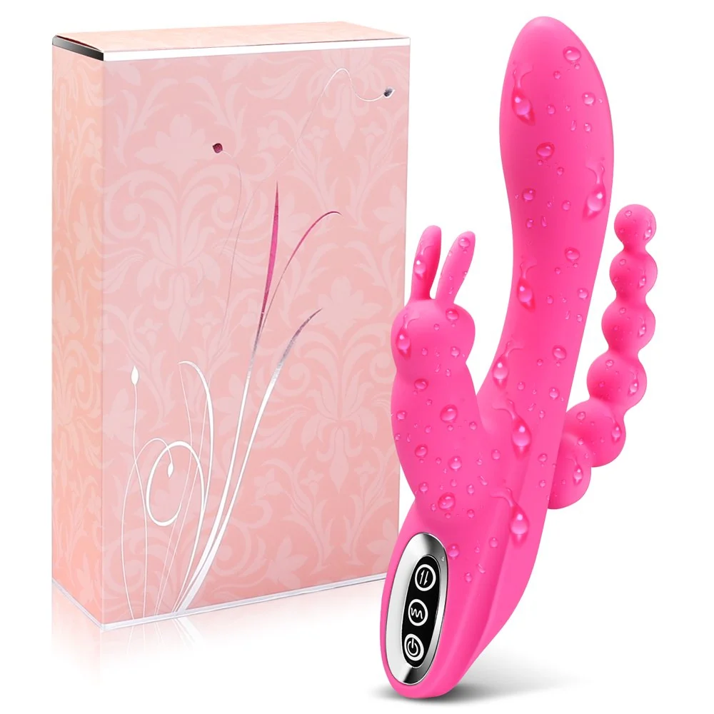 Quality 3 In 1 Rabbit Vibrator Dildo Rechargeable Vibrator High-Performance