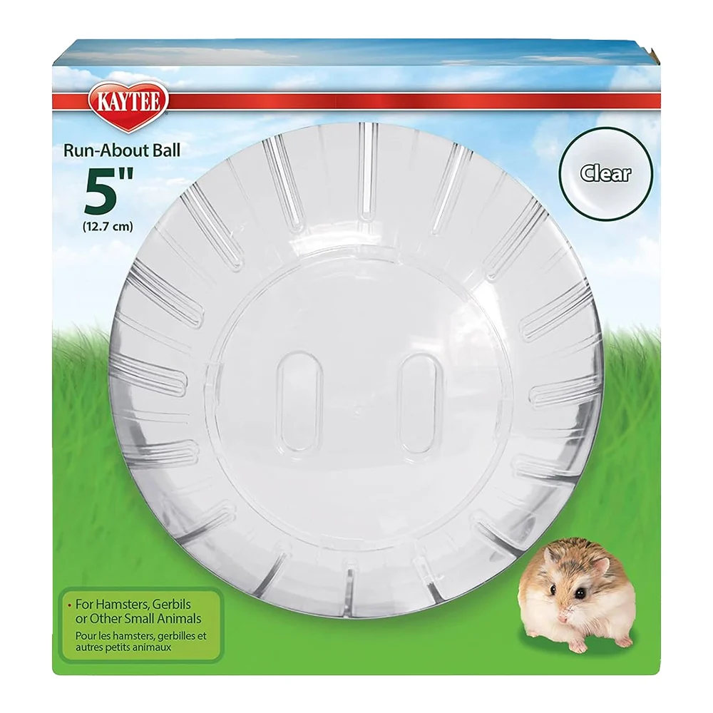 Soft Kaytee Run-About Small Animal Mini Exercise Ball Clear 5-in Fast