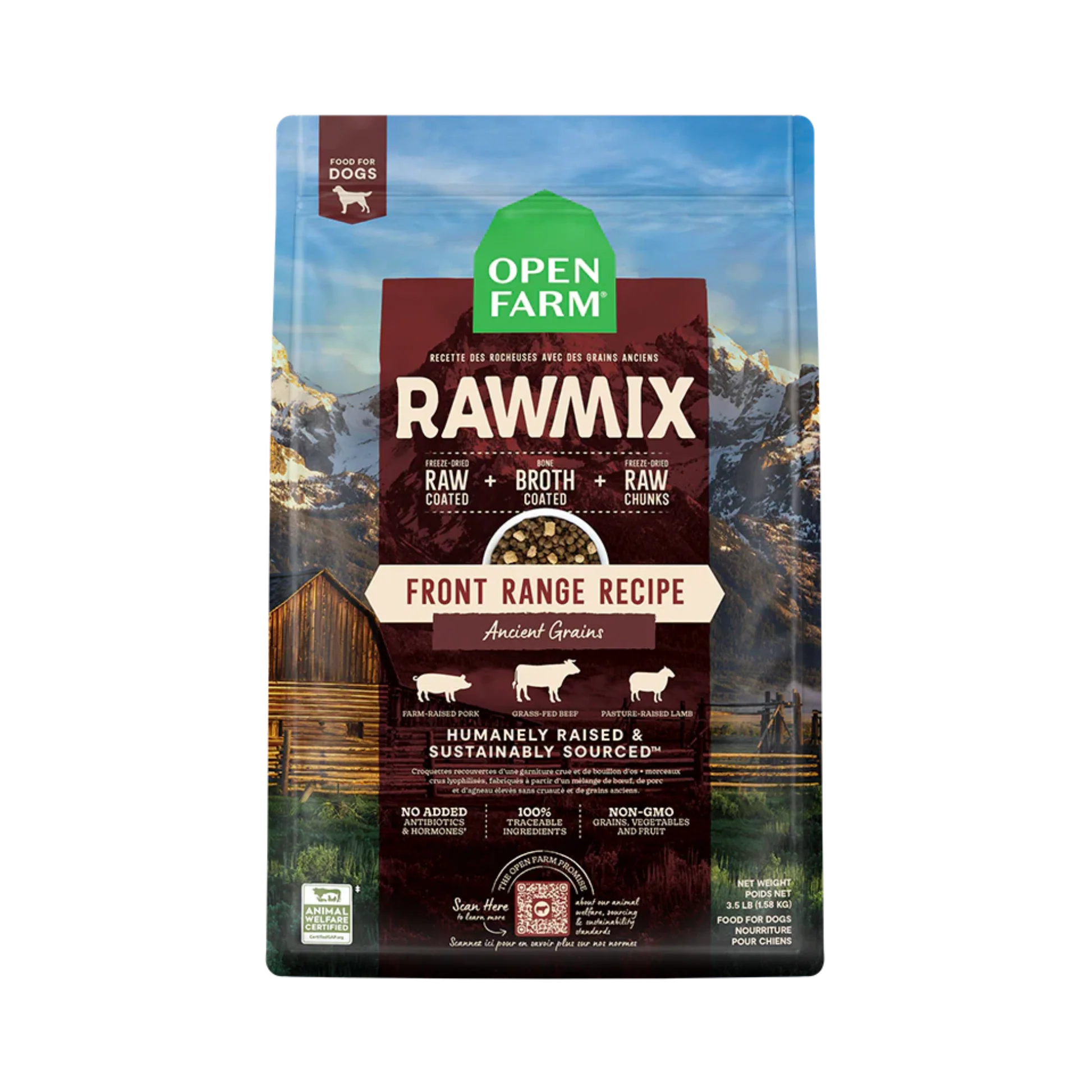 Relaxed Open Farm Front Range Ancient Grains RawMix Dry Dog Food Soft