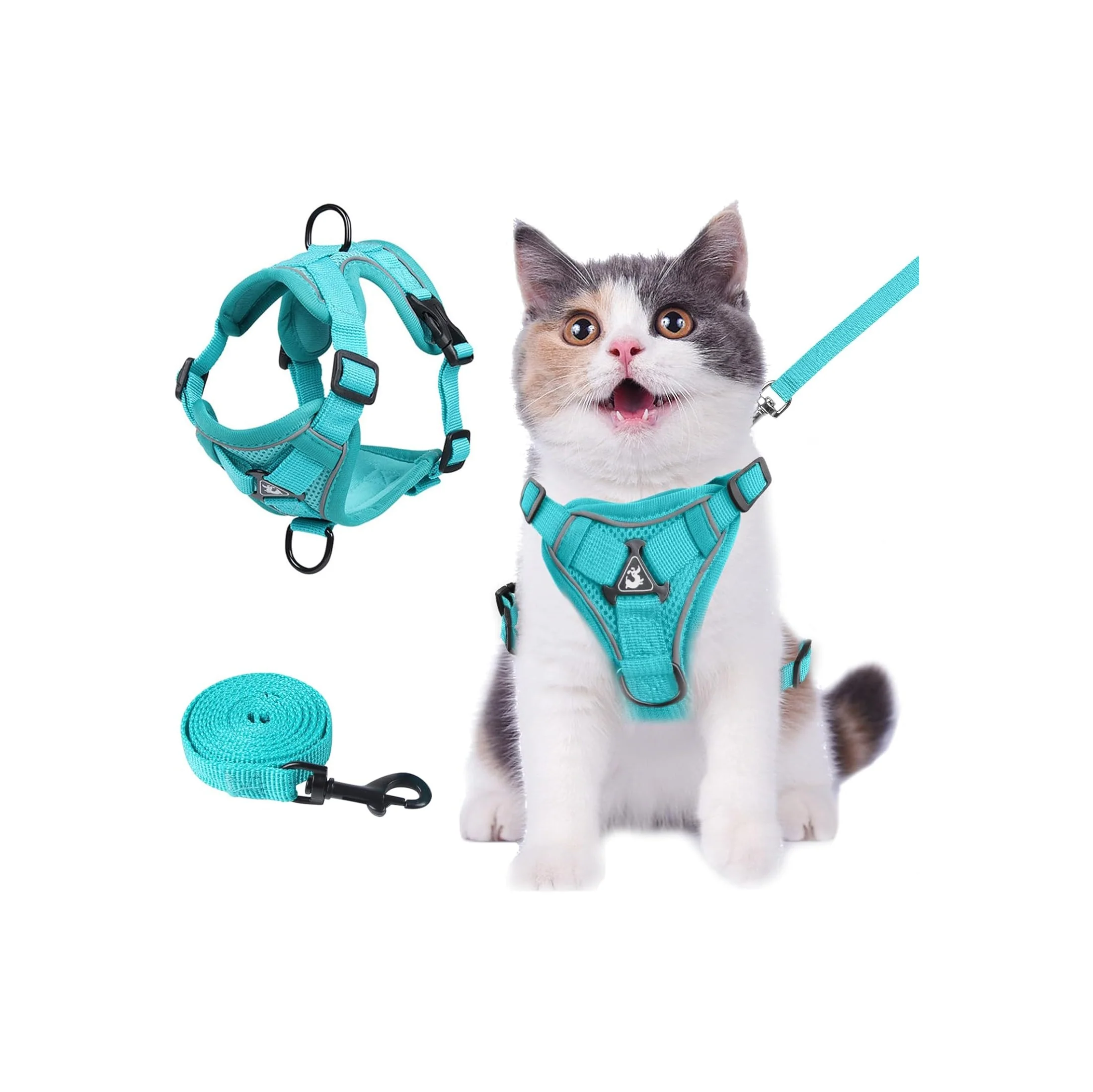 Fine Crafted Summer cat Chest Harness and Leash Anti-Escape Adjustable Soft mesh c Secure