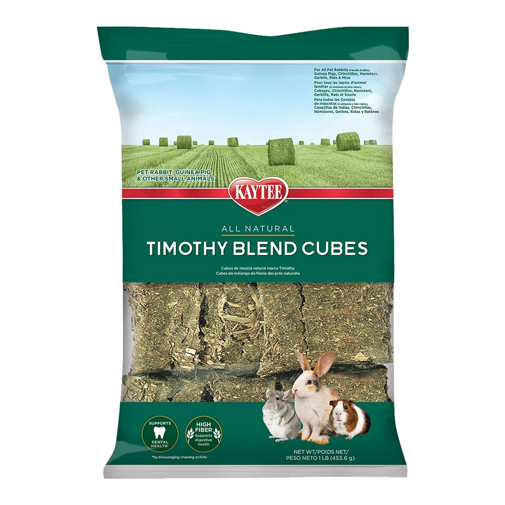 Selected Kaytee Timothy Hay Blend Cubes for Small Animals 1-lb Casual