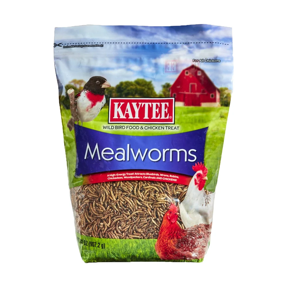 Elite Kaytee Mealworms Wild Bird Food Chicken Treat 32-oz Detailed