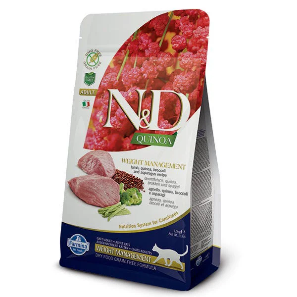 Smooth Farmina N D Lamb Quinoa Weight Management Cat Food Farmina N D Lamb Quinoa Weight Management Cat Food Solid