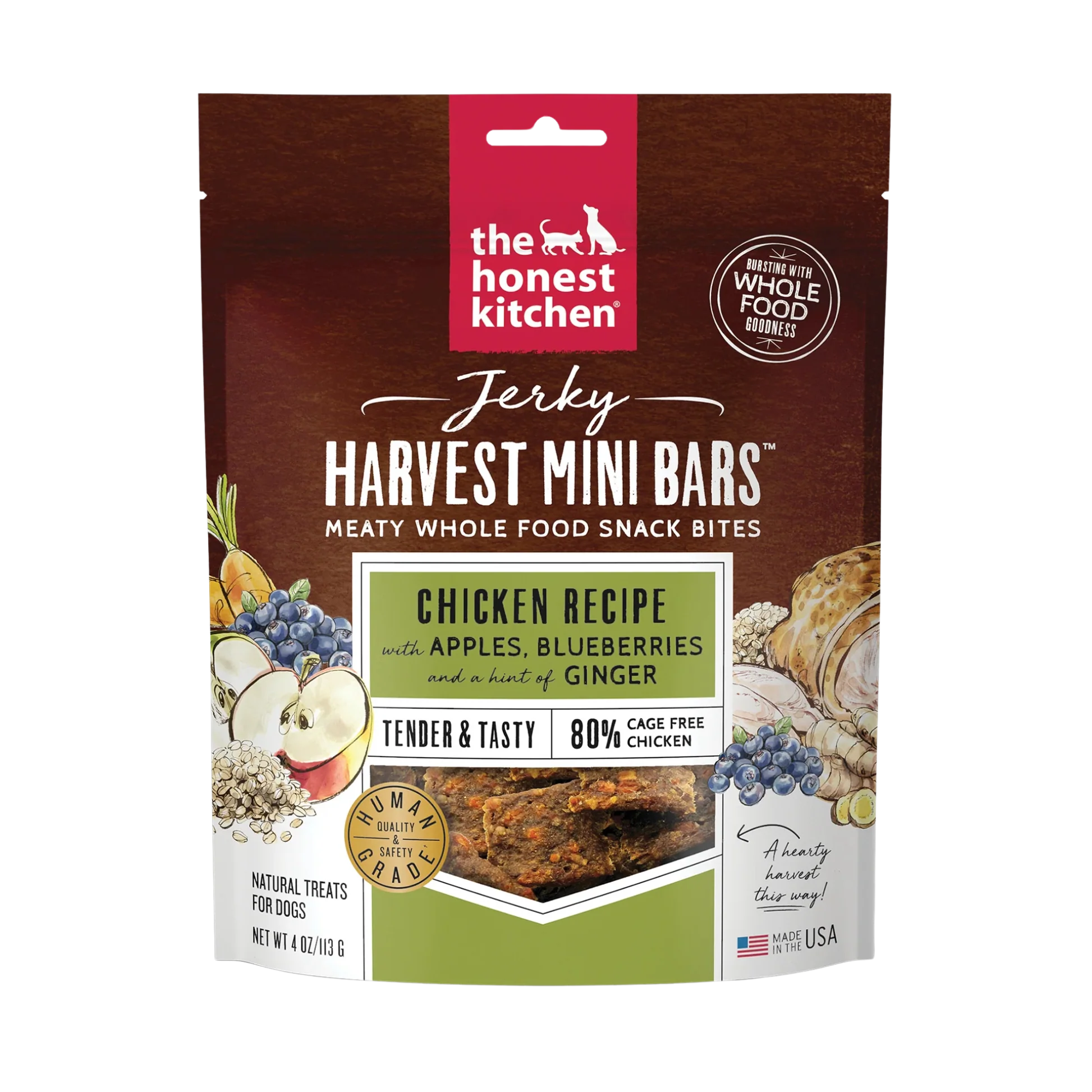 Detailed The Honest Kitchen Jerky Harvest Bars Dog Treat Expertly Made